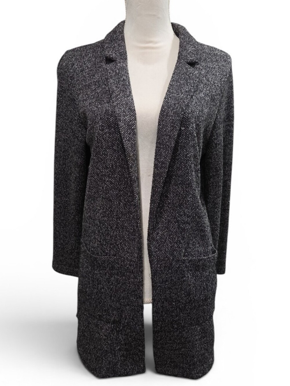 H&M Long Open-Front Cardigan Sweater - Dark Gray Size 12